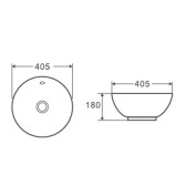 Раковина накладная DK Matrix, 405*405*180мм, белый (DT1390516)