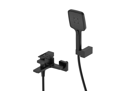 Смеситель для ванны с душем DQ Dortmund короткий излив черный (DA1713205)