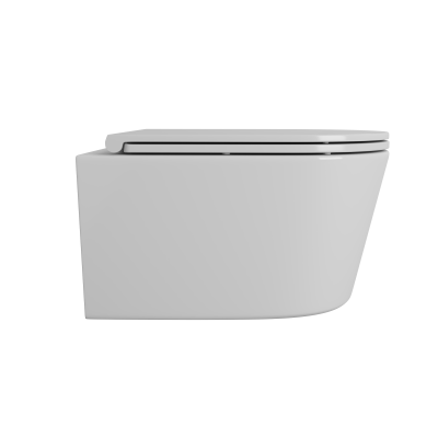 Унитаз подвесной безободковый (торнадо) DQ Schille 570*430*360мм, сиденье микролифт, белы (DT1466516)