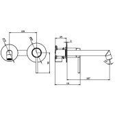 Смеситель для раковины DQ Stuttgart встраиваемый настенный хром (DA1774401)