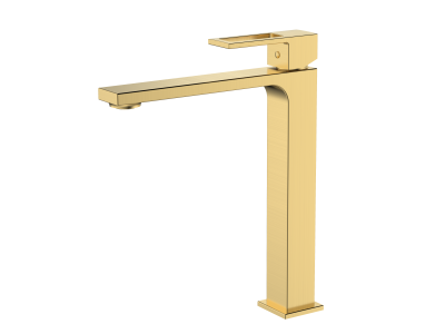 Смеситель для раковины высокий DQ Dortmund мат.золото (DA1712007)