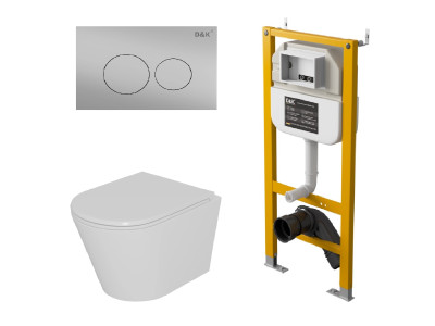 Комплект DQ унитаз DT1026516, инсталляция DI8050127, клавиша смыва DB1529002.2 (DS1021619)