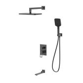 Душевая система для ванны и душа DQ Dortmund встраиваемая с изливом графит (DA1715606)