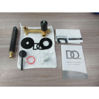 Смеситель для раковины DQ Bonn встраиваемый настенный черный (DA1704405)