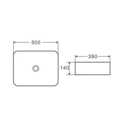 Раковина накладная DK Berlin, 500*390*140мм, черный (DT1431425)