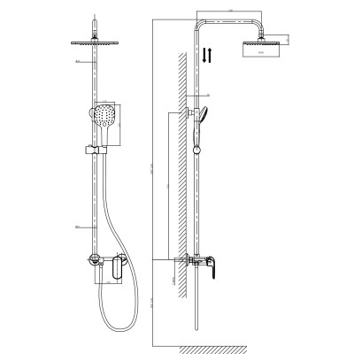 Душевая стойка DK Venice Gondola (DA1023701B14)