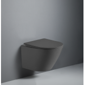 Унитаз подвесной безободковый (торнадо) DQ Rhein.Bach 500*360*350мм, сиденье микролифт, серо-белый (DT1476506)