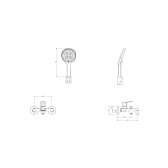 Смеситель для ванны с душем DQ Hamburg короткий излив хром (DA1743201)