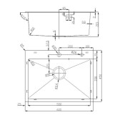Кухонная мойка DQ нержавеющая сталь сатин (DKS604504)