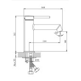 Смеситель для раковины DQ Stuttgart хром (DA1772101)