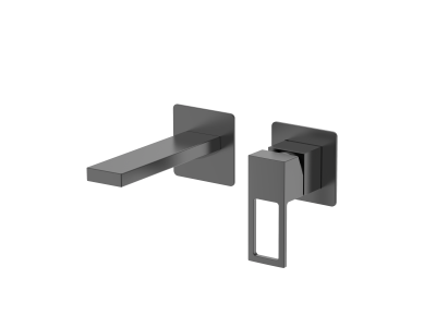 Смеситель для раковины DQ Dortmund встраиваемый настенный графит (DA1714406)