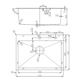 Кухонная мойка D&K нержавеющая сталь графит (DKS604506)