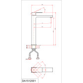 Смеситель D&K для раковины высокий Bayern.Liszt (DA1512005)