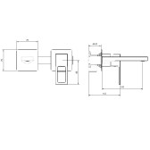 Смеситель для раковины DQ Dortmund встраиваемый настенный хром (DA1714401)