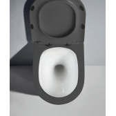 Унитаз подвесной безободковый (торнадо) DQ Rhein.Bach 500*360*350мм, сиденье микролифт, серо-белый (DT1476506)