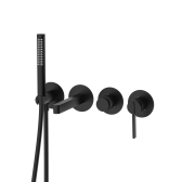 Смеситель для ванны настенный 4 отверстия DQ Bonn черный (DA1704805)