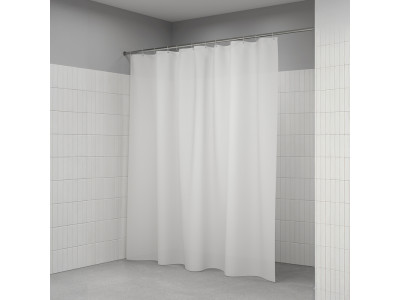 Штора для ванной IDDIS Бэйс (Base) 200x240 см, полиэстер, белый (BL08P24i11)