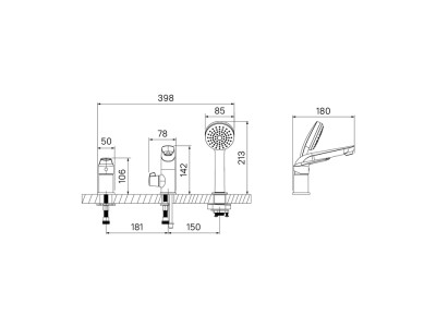 Смеситель для ванны IDDIS Torr (TORSB30i07)
