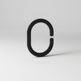 Набор колец для шторы в ванную IDDIS RID013P - черный