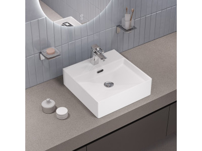 Умывальник накладной/подвесной, белый глянцевый, Bild, IDDIS, BILWS42i27