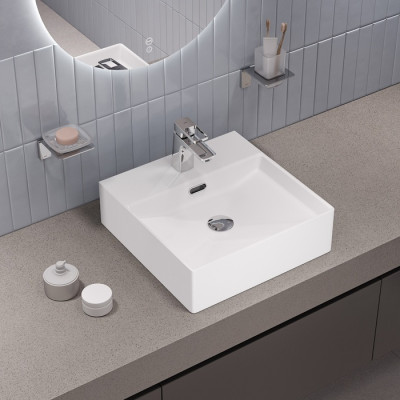 Умывальник накладной/подвесной, белый глянцевый, Bild, IDDIS, BILWS42i27