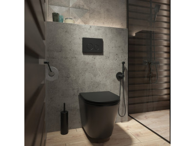 Смывная клавиша IDDIS Unisteel чёрного цвета, модель 001
