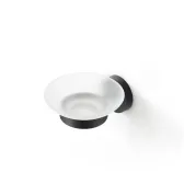 Мыльница, черный матовый, матовое стекло, сплав металлов, Sena, IDDIS, SENSBG0i42