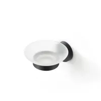 Мыльница, черный матовый, матовое стекло, сплав металлов, Sena, IDDIS, SENSBG0i42