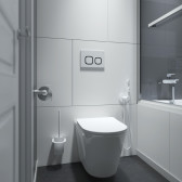 Клавиша смыва IDDIS Unifix универсальная, белая 004 (UNIS4WBi77)