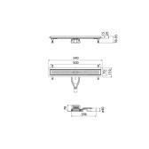 Лоток душевой IDDIS Perfex сифон 360, комбинированный затвор, перфорированная решетка, 500мм, золото (975B5MG20DZ)