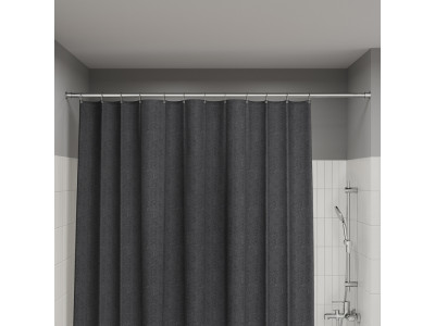 Карниз для ванной комнаты, 110-200 см, хром глянцевый, Elegante, IDDIS, (RSC0120i14)