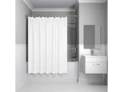 Штора IDDIS для ванной 200x180 см белый PE (P02PE18i11)

