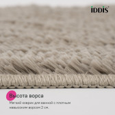 Коврик для ванной комнаты, 50x80, микрофибра, светло-коричневый, IDDIS, BSQS07Mi12