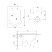 Подвесной безободковый унитаз IDDIS Ray
