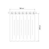 Штора для ванной комнаты, 180*200см, Полиэстер, IDDIS, D25P218i11