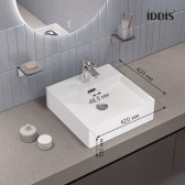 Умывальник накладной/подвесной, белый глянцевый, Bild, IDDIS, BILWS42i27