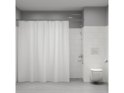 Штора для ванной IDDIS Бэйс (Base) 200x240 см, полиэстер, белый (BL08P24i11)