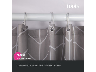 Штора для ванной IDDIS Base 200x240 см, Полиэстер (BD06P24i11)