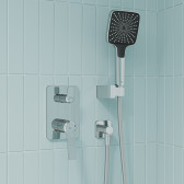 Встраиваемая система с тропическим и ручным душем, глянцевый хром, Parker, IDDIS, PARSB02i67