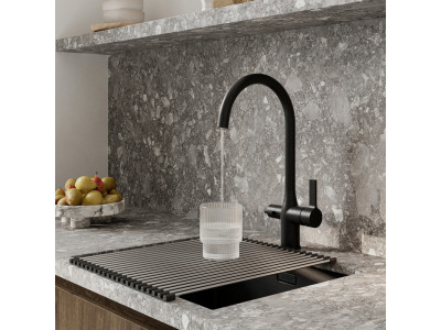 Смеситель для кухни с каналом для фильтрованной воды, черный матовый, Pure, IDDIS (PURBLFJi05)