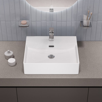 Умывальник накладной/подвесной, белый глянцевый, Bild, IDDIS, BILWS50i27