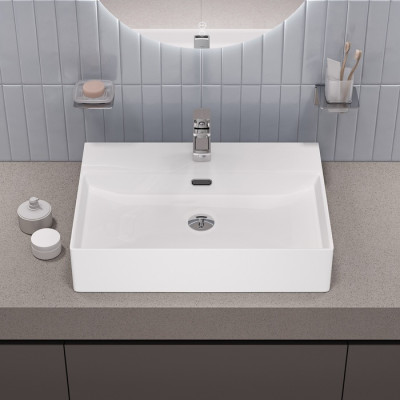 Умывальник накладной/подвесной, белый глянцевый, Bild, IDDIS, BILWS60i27