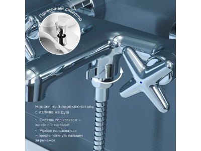 Смеситель для ванны IDDIS Acros (ACRSB02i02WA)