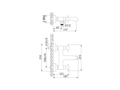 Смеситель для ванны IDDIS Acros (ACRSB02i02WA)