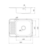 Мойка IDDIS Basic нержавеющая сталь 650х500 (BAS65SRi77)