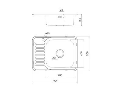 Мойка IDDIS Basic нержавеющая сталь 650х500 (BAS65SRi77)