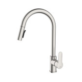 Смеситель IDDIS для кухни с выдвижным изливом сталь Cuba (CUBSTP0i05)
