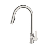 Смеситель IDDIS для кухни с выдвижным изливом сталь Cuba (CUBSTP0i05)
