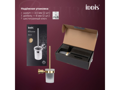 Ёршик IDDIS Виндзор (Windsor) матовое стекло, золото матовое (WINMGG0i47)