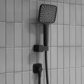 Встраиваемая система с тропическим, ручным душем и изливом, матовый черный, Parker, IDDIS, PARBL03i68